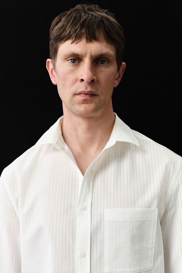 Camisa en mezcla de lyocell Regular Fit