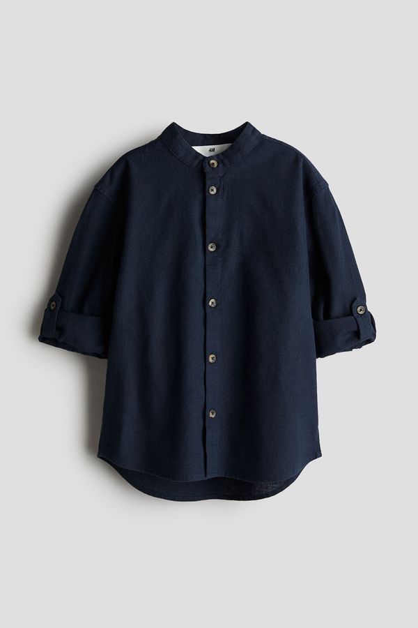 Camisa mao en mezcla de lino