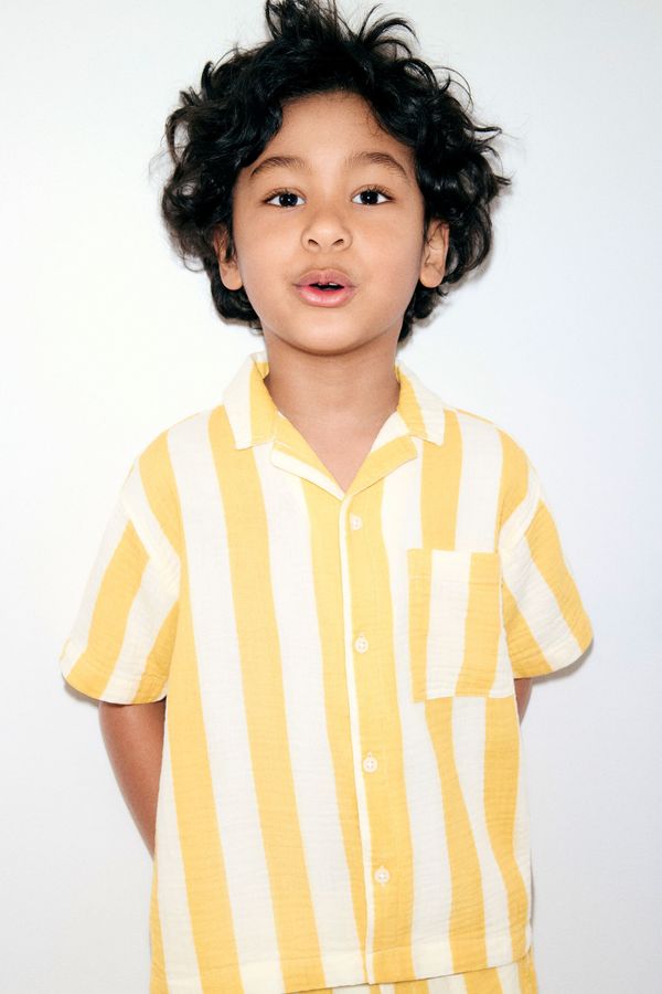 Camisa resort en muselina de algodón