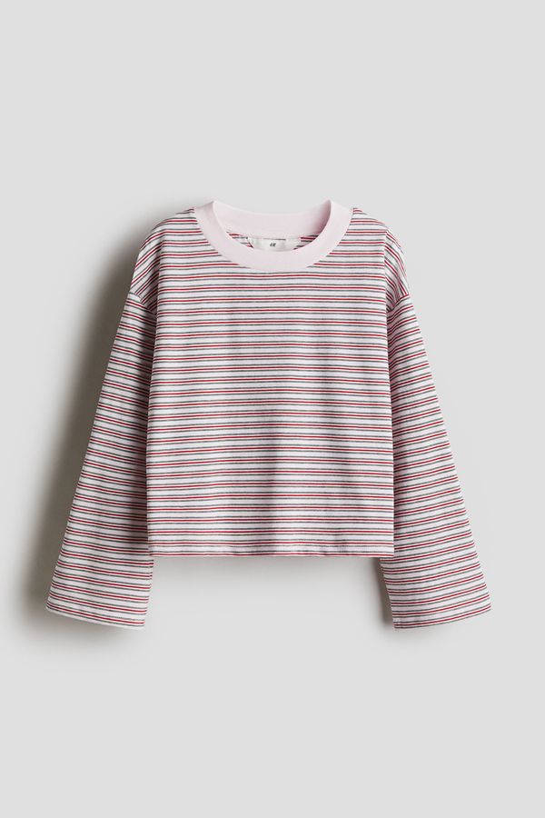 Camiseta de manga larga en punto de algodón