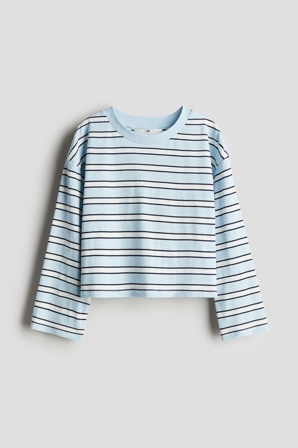 Camiseta de manga larga en punto de algodón