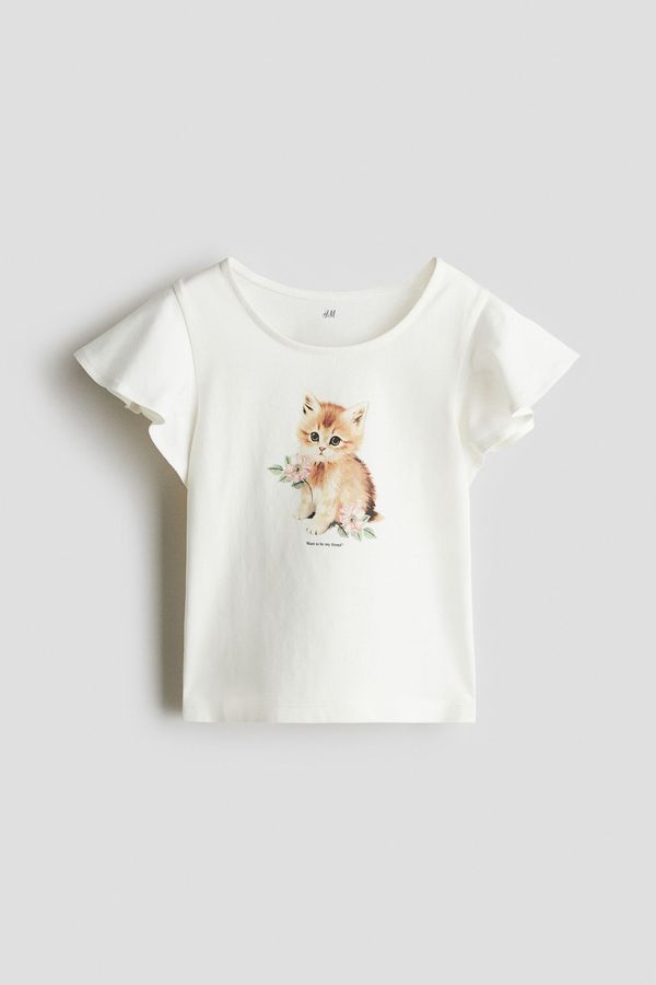 Camiseta de algodón con manga circular