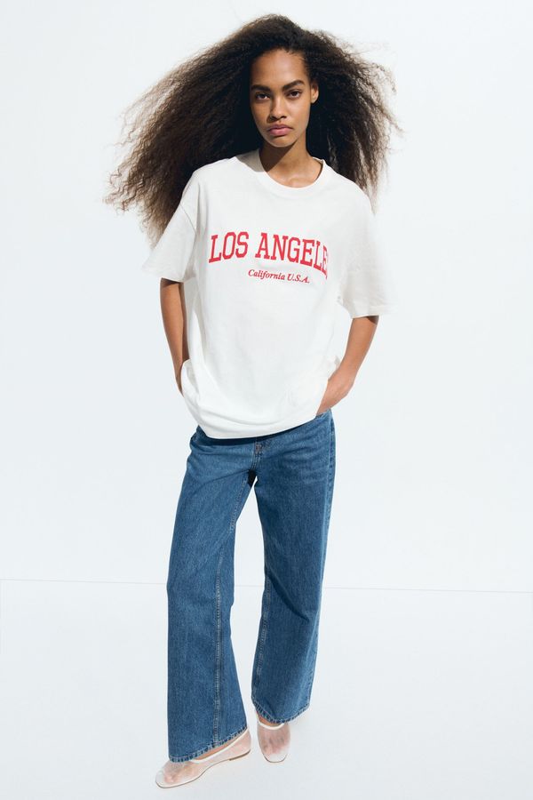 Camiseta oversize con motivo estampado