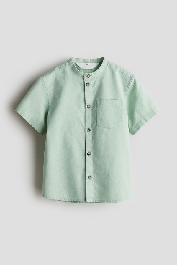 Camisa mao en mezcla de lino