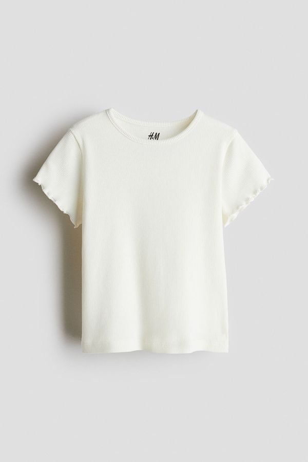 Camiseta en punto de canalé