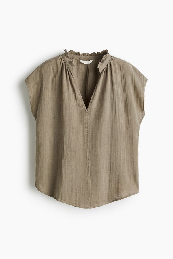 Blusa en muselina de algodón