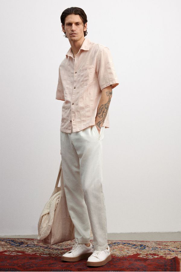 Pantalón en mezcla de lyocell Regular Fit