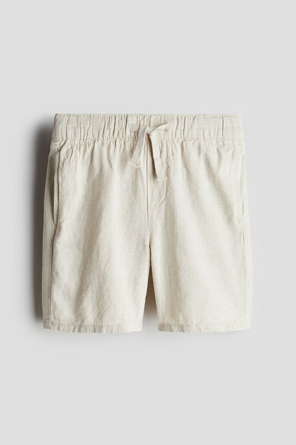 Linen-blend shorts