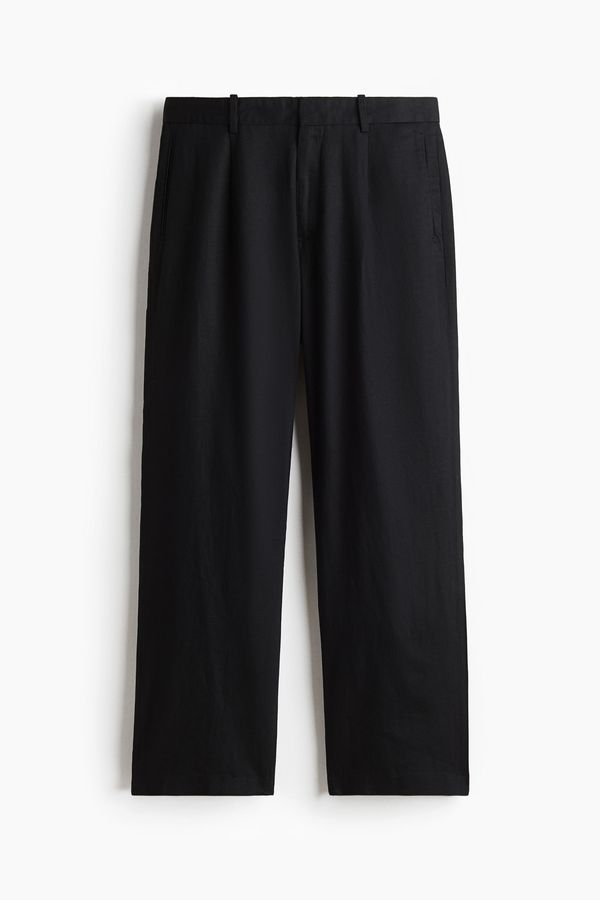 Pantalón en mezcla de lino Relaxed Fit