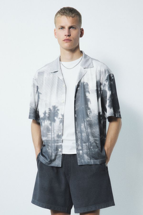 Camisa resort de malla Loose Fit