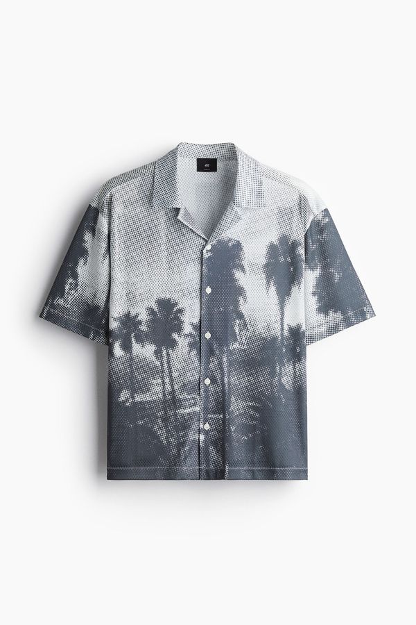 Camisa resort de malla Loose Fit