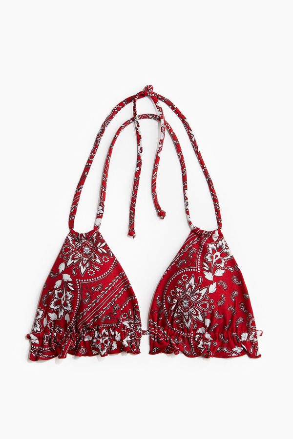 Top de bikini triangular con relleno