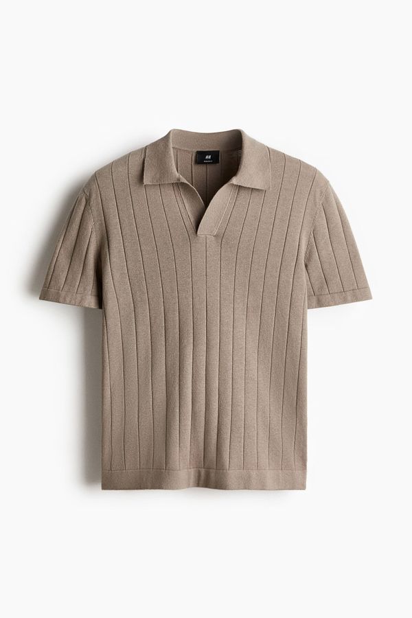 Polo en mezcla de lino Regular Fit