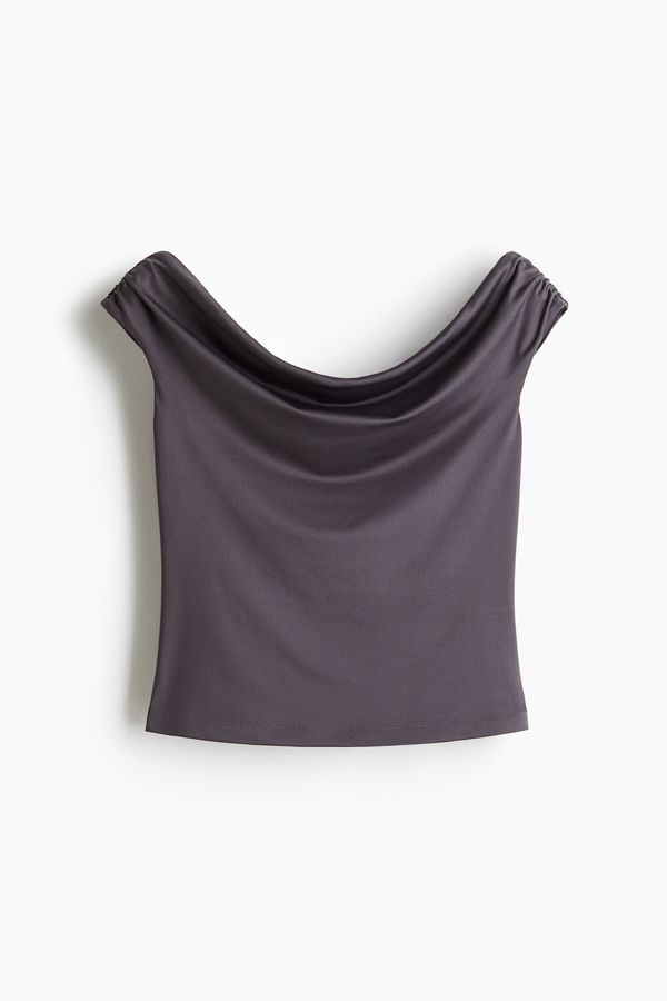 Top off-the-shoulder drapeado