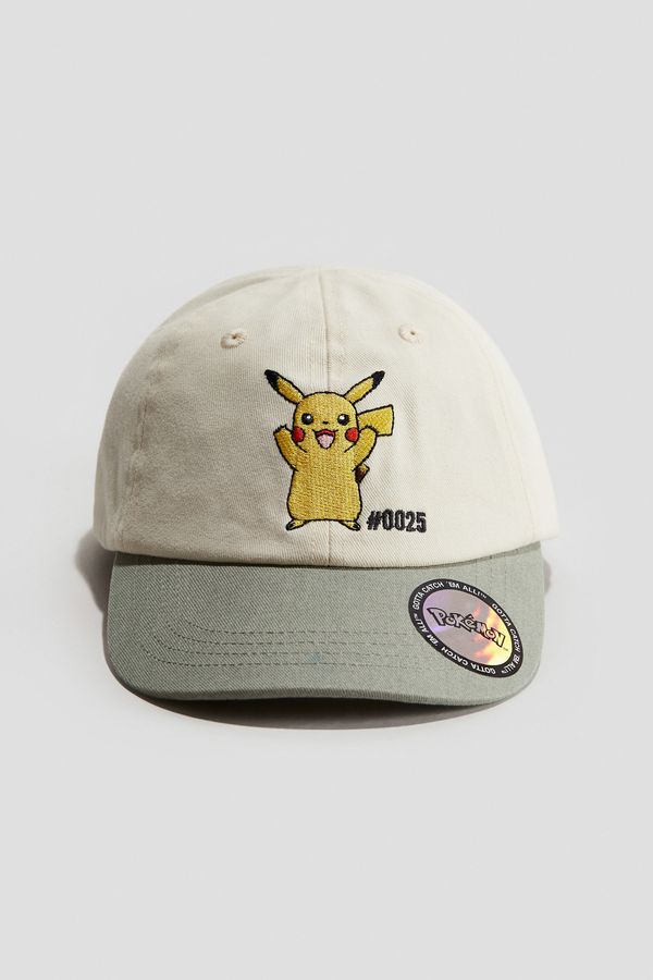 Gorra de algodón con motivo decorativo
