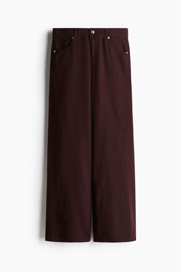 Pantalón amplio en mezcla de lino