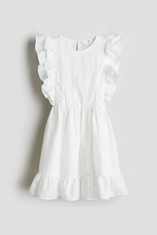 Vestido de algodón con volantes