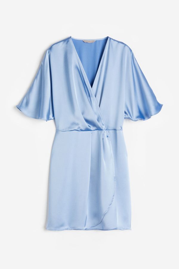 Vestido cruzado de satén