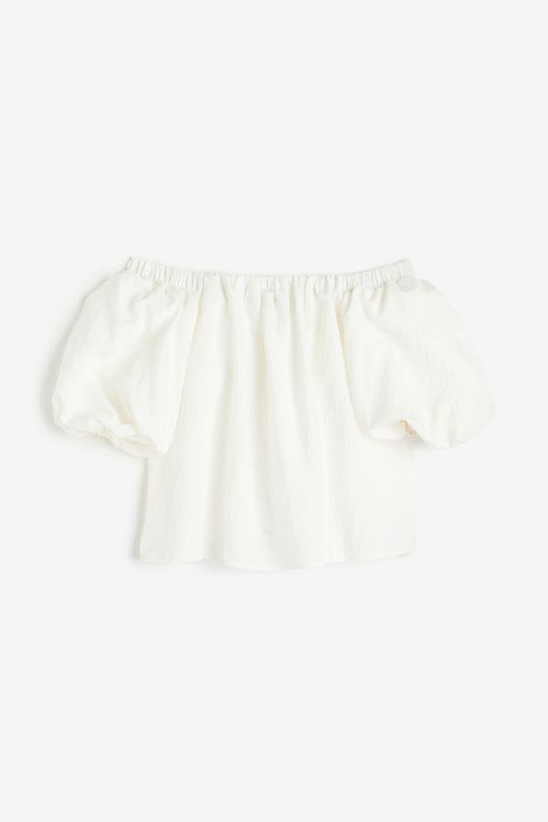 Blusa off-the-shoulder con manga puffy