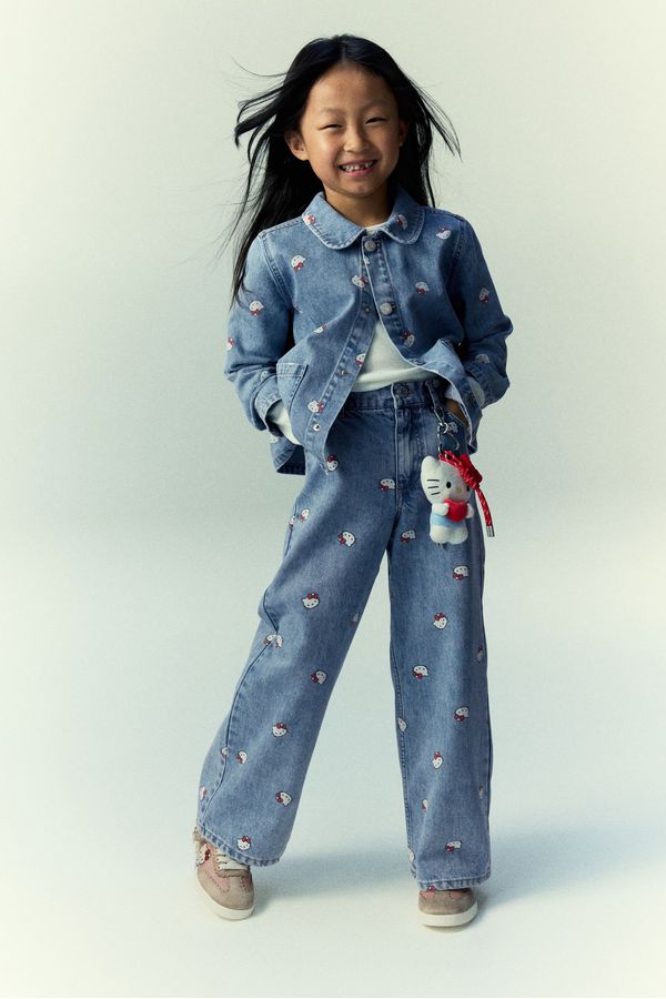 Wide Leg Jeans con estampado