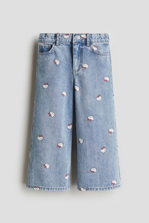 Wide Leg Jeans con estampado
