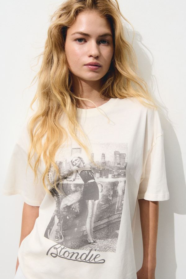 Camiseta oversize con motivo estampado