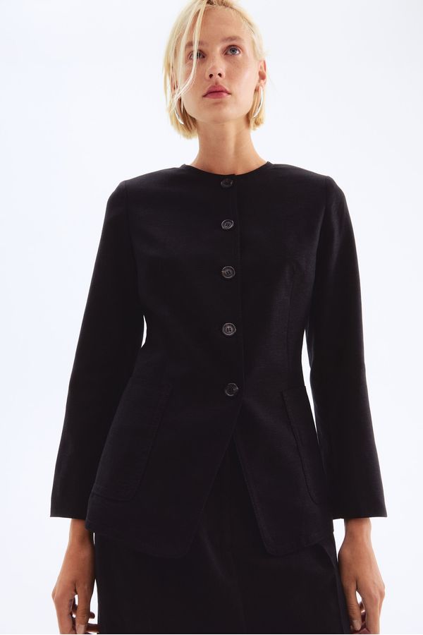Blazer en mezcla de lino