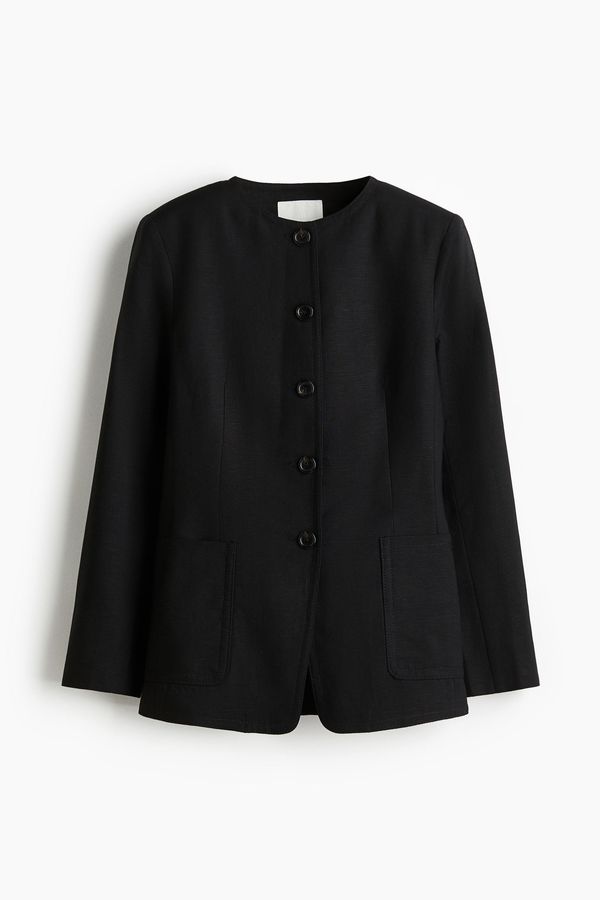 Blazer en mezcla de lino