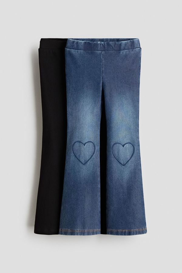 Pack de 2 leggings acampanados