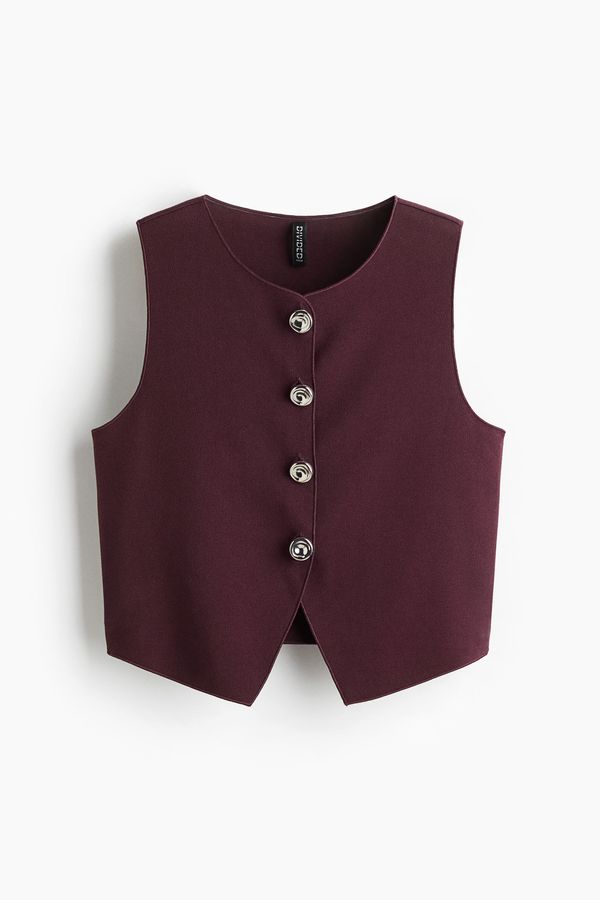Chaleco cropped de punto