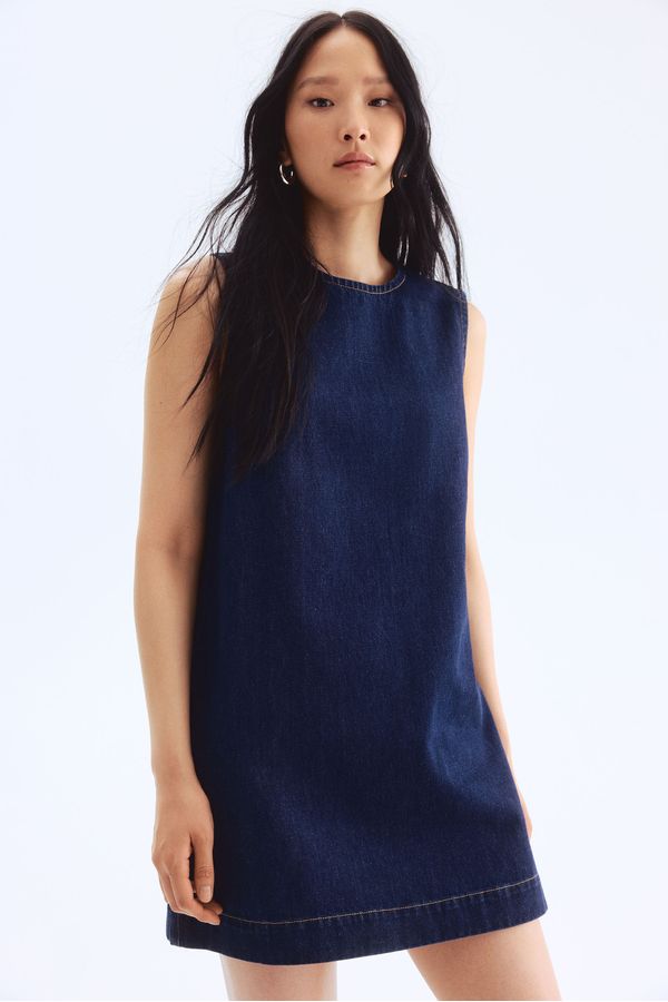 Vestido denim recto