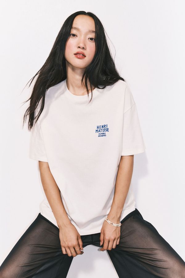Camiseta oversize con motivo estampado