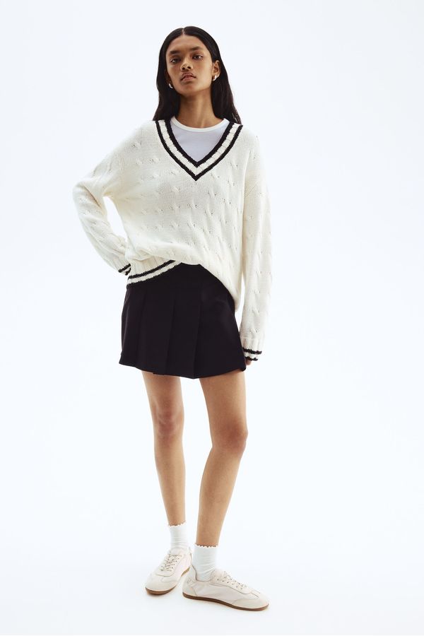 Falda denim tableada
