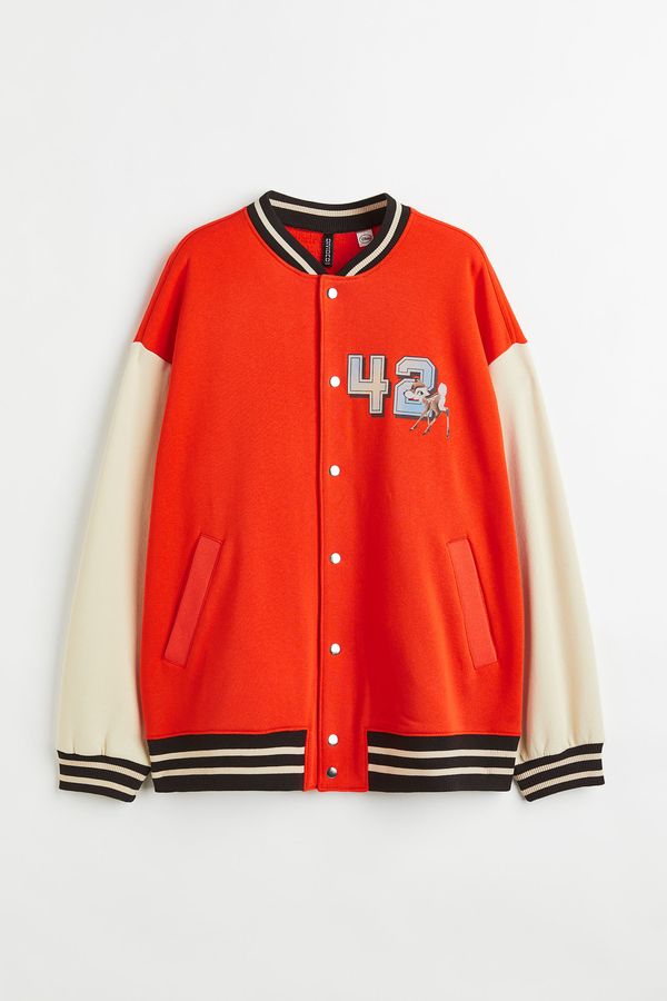 Chaqueta de béisbol estampada